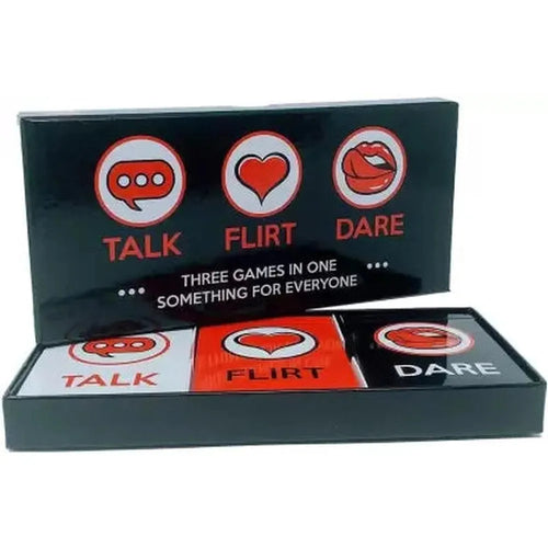 3 Games in 1 Box (Talk, Flirt, Dare) - Card Game (Grown Ups)