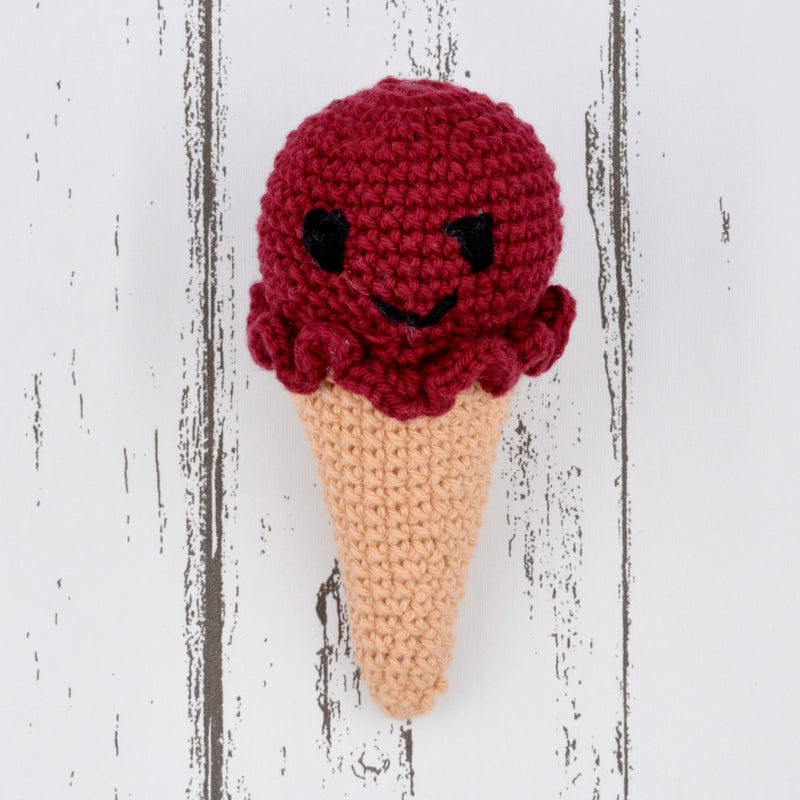 Amigurumi Ice Cream Cone - Maroon (3-12 Months)