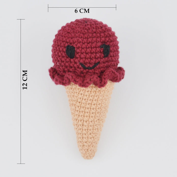 Amigurumi Ice Cream Cone - Maroon (3-12 Months)