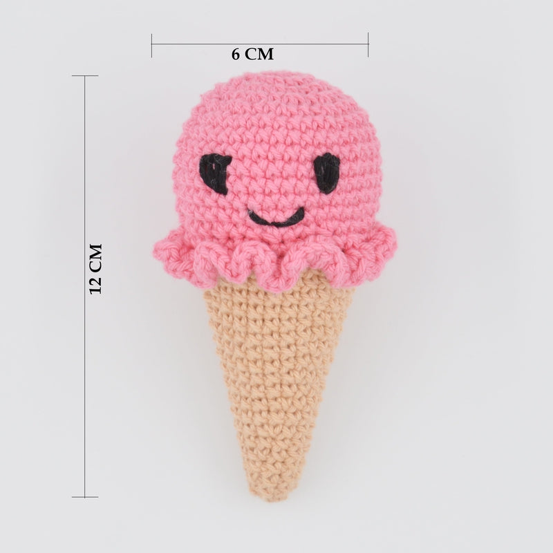 Amigurumi Ice Cream Cone - Pink (3-12 Months)