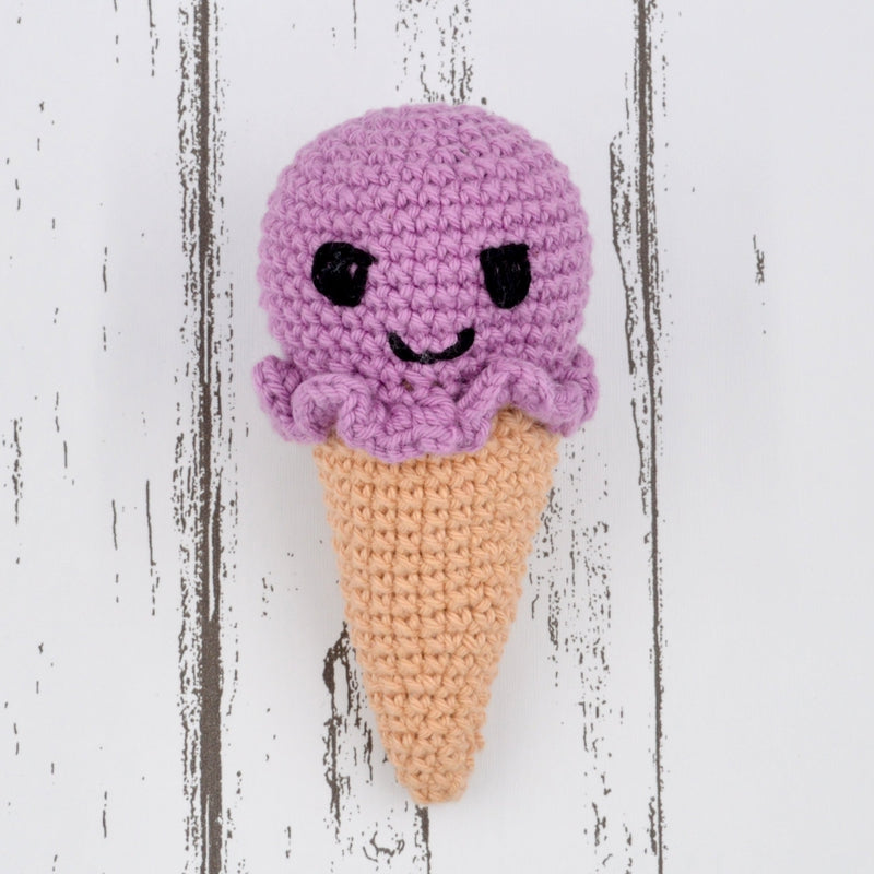 Amigurumi Ice Cream Cone - Purple (3-12 Months)