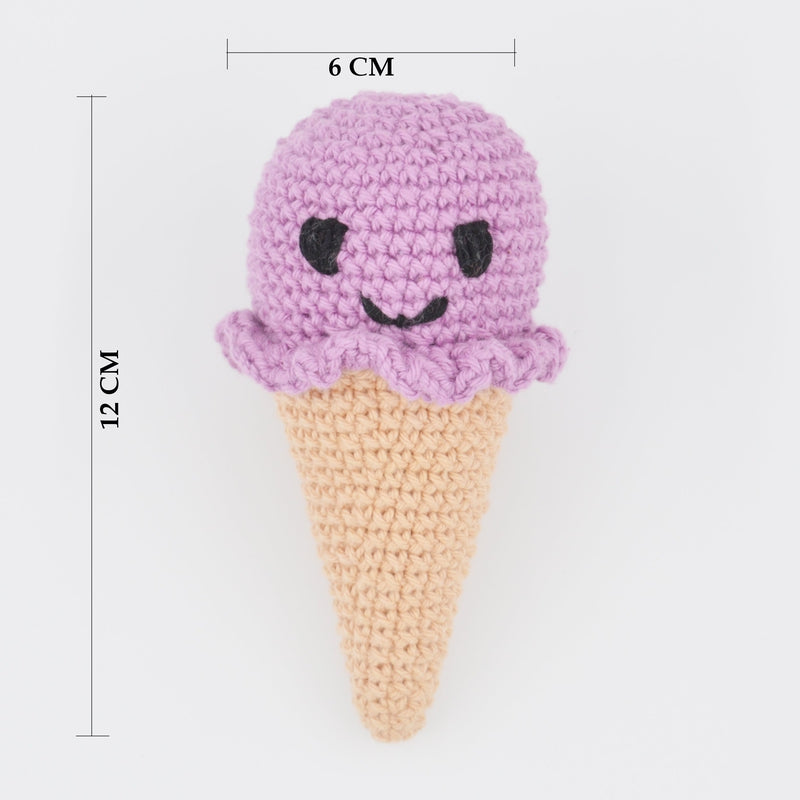 Amigurumi Ice Cream Cone - Purple (3-12 Months)