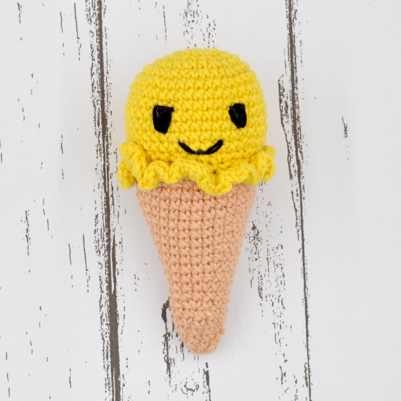 Amigurumi Ice Cream Cone - Yellow (3-12 Months)