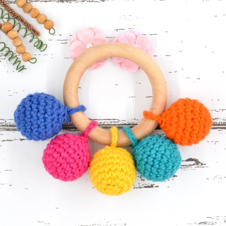 Crochet Teething Colorful Rattle (3-12 Months)