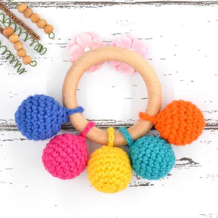 Crochet Teething Colorful Rattle (3-12 Months)