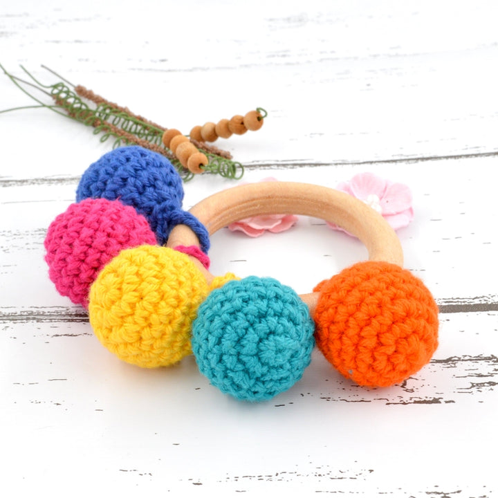 Crochet Teething Colorful Rattle (3-12 Months)