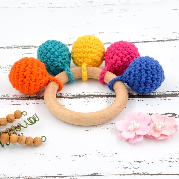 Crochet Teething Colorful Rattle (3-12 Months)