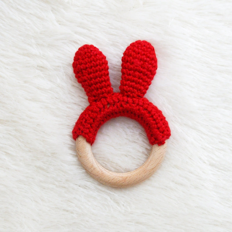 Set of 4 Teether Wooden Ring