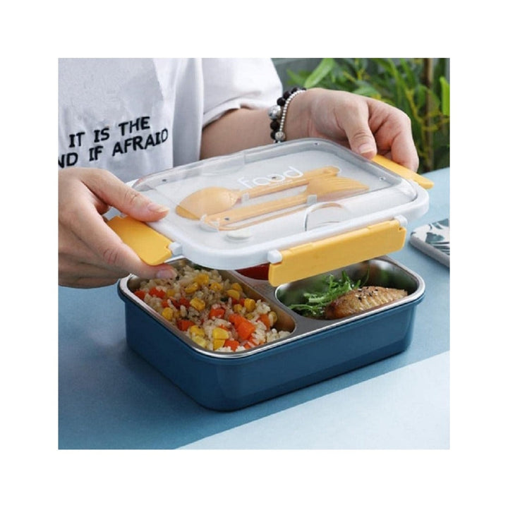 Lunch Box with 3 Compartments (Random Colors)