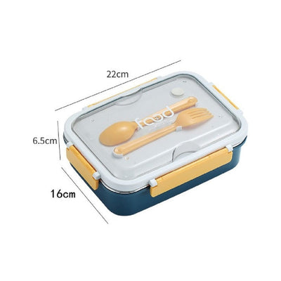 Lunch Box with 3 Compartments (Random Colors)