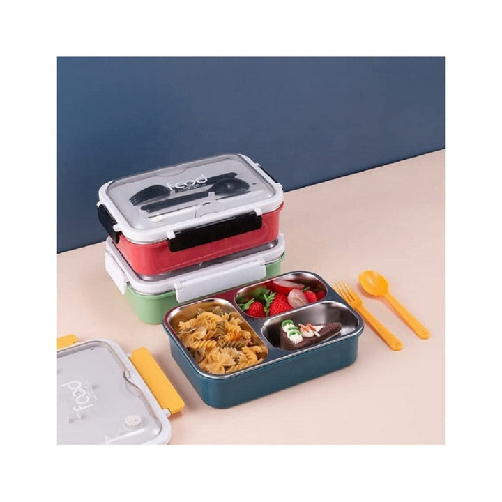 Lunch Box with 3 Compartments (Random Colors)