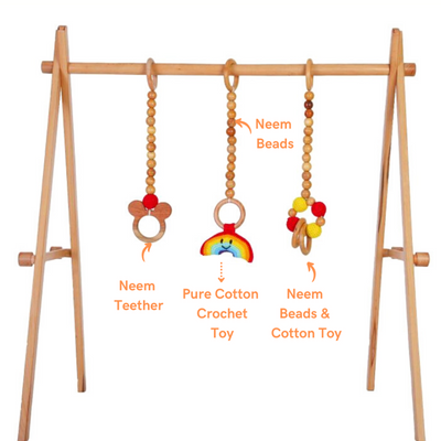 Wooden Rainbow Play Gym (Mini Set)