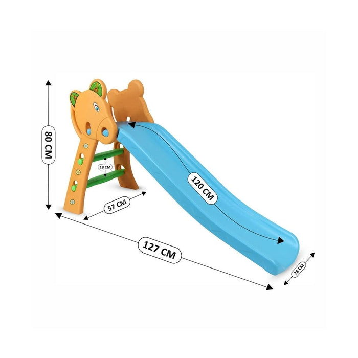 Foldable Garden Slide Toy for Kids (Orange and Blue) -Colour May Vary