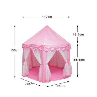 Kids Indoor and Outdoor Castle Play Tent House (Pink)-Colour May Vary
