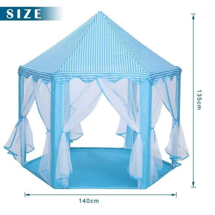 Kids Indoor and Outdoor Castle Play Tent House (Blue) - Colour May Vary