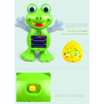 Dancing Frog With Music Flashing Lights (Green)