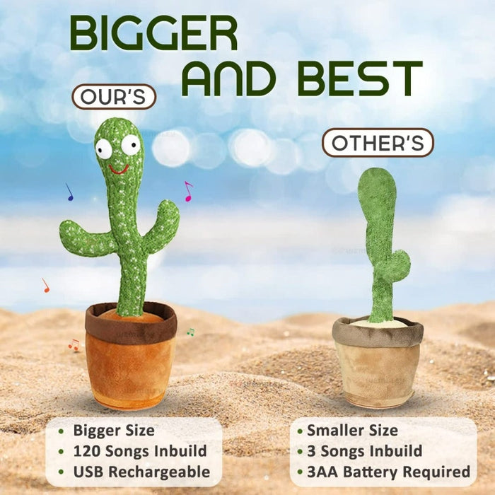 Talking Cactus Baby Toys for Kids (Green)