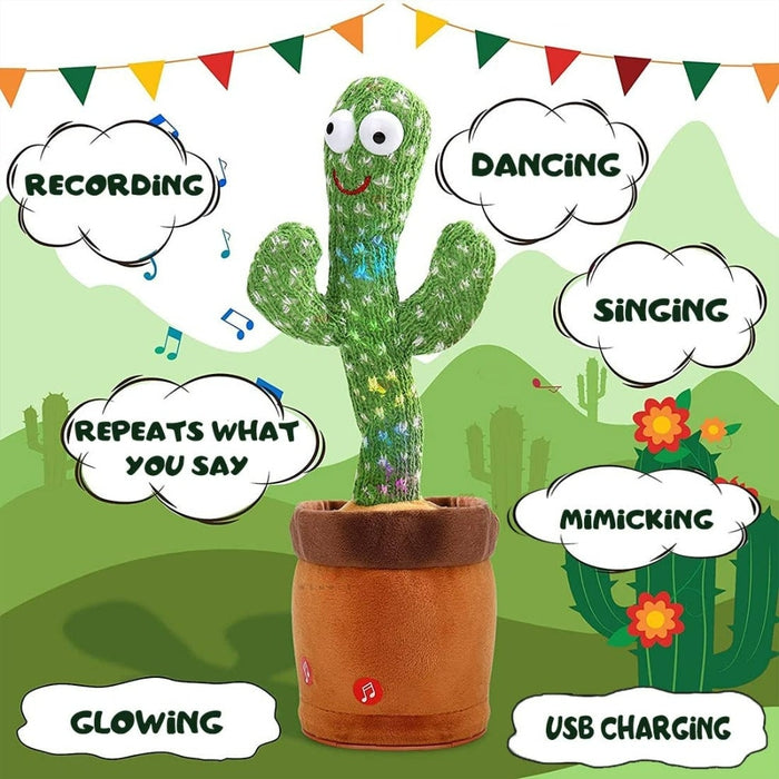 Talking Cactus Baby Toys for Kids (Green)