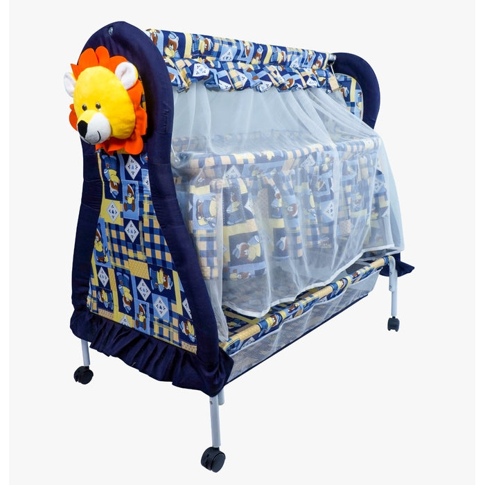 Baby Cradle with Mosquito Net and All Wheel Lock