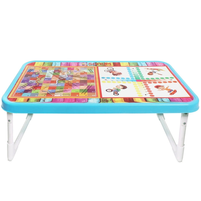 Kids portable and foldable Multi-purpose  Ludo, Snakes and Ladders Study Desk ,Laptop Table, Bed Table for children