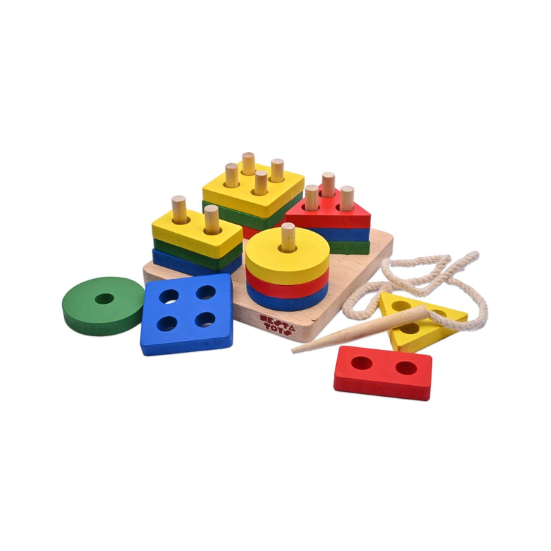 Shape Sorter | Stacker | Lacing Toy