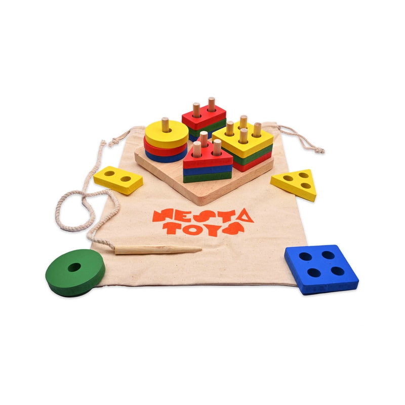 Shape Sorter | Stacker | Lacing Toy