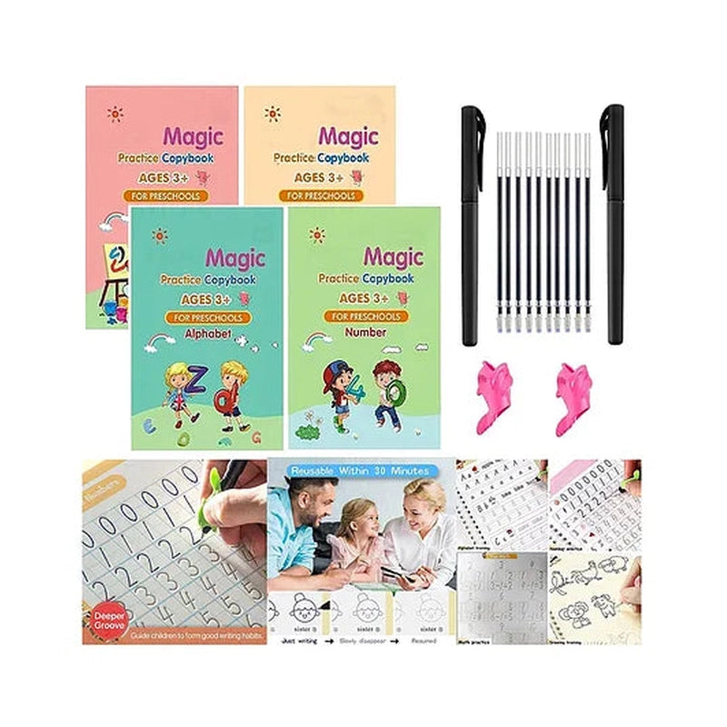 Magic Practice Copybook Number Tracing Book & with Pen Magic Calligraphy Copybook Set