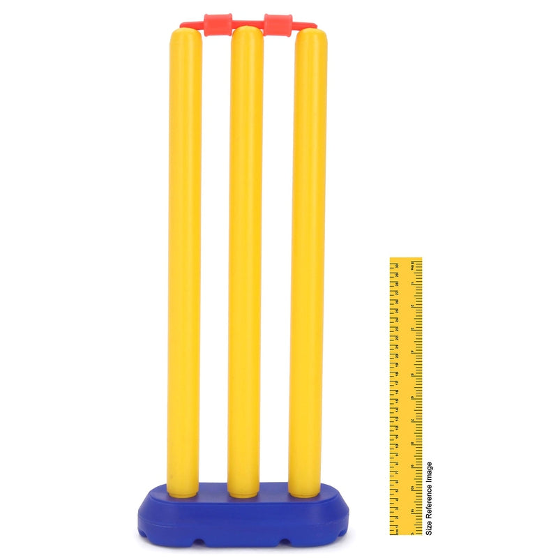 Ekta Cricket Set Junior Box (1 Bat, 1 Ball, 1 Big Wicket Base, 1 Small Wicket Base, 1 Bale & 4 Wickets)