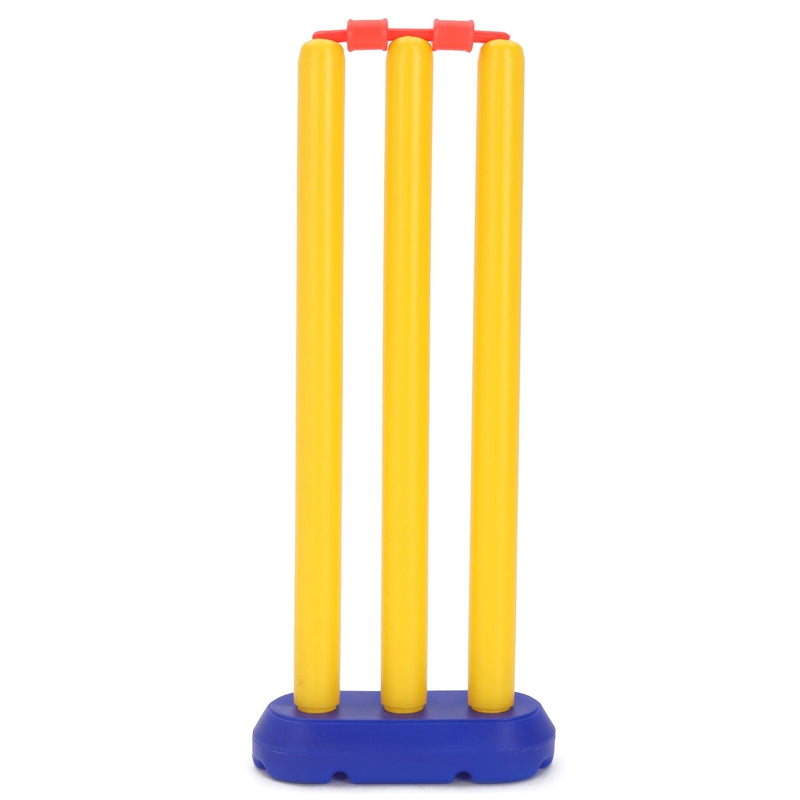 Ekta Cricket Set Senior Box (1 Bat, 1 Ball, 1 Big Wicket Base, 1 Small Wicket Base, 1 Bale & 4 Wickets)