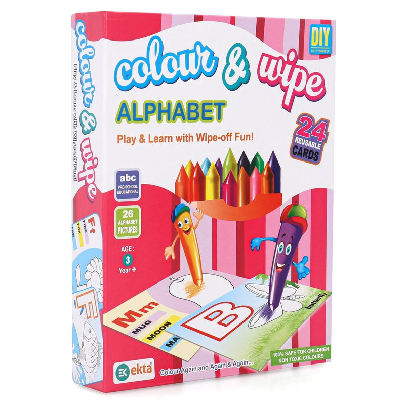 Ekta Color & Wipe Alphabet (Preschool Coloring Kit)