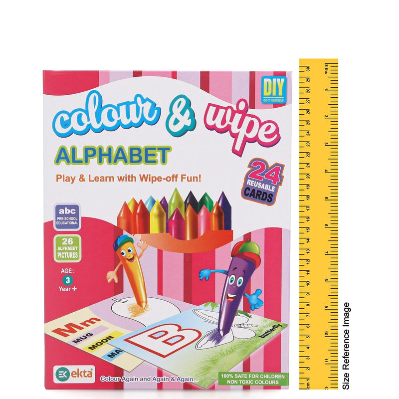 Ekta Color & Wipe Alphabet - Coloring Kit (3-6 Years)