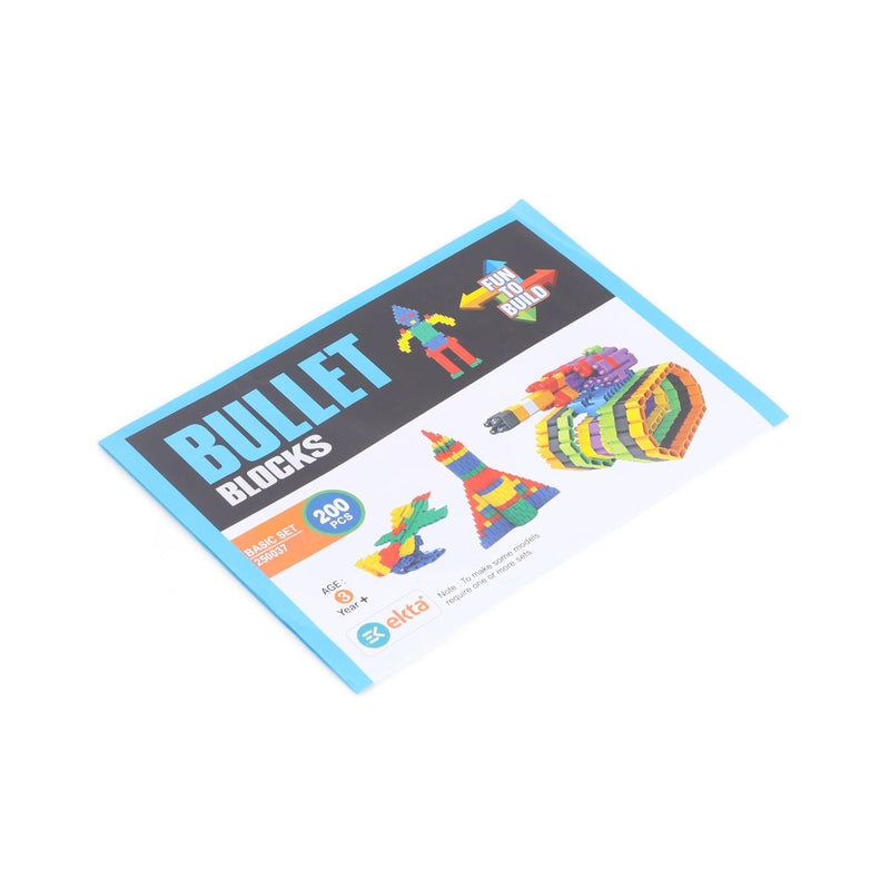 Ekta Bullet Blocks Basic Set Game (200 Pieces Interlocking Blocks)