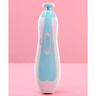 Baby Electric Nail Trimmer with 6 attachment and LED Light - Blue