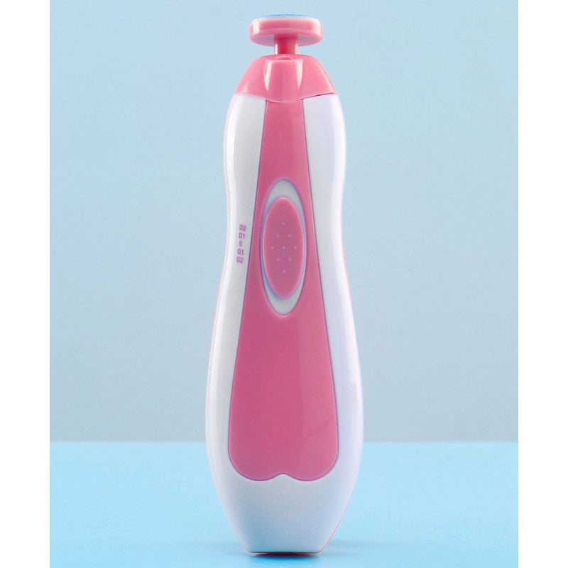 Baby Electric Nail Trimmer with 6 attachment and LED Light - Pink