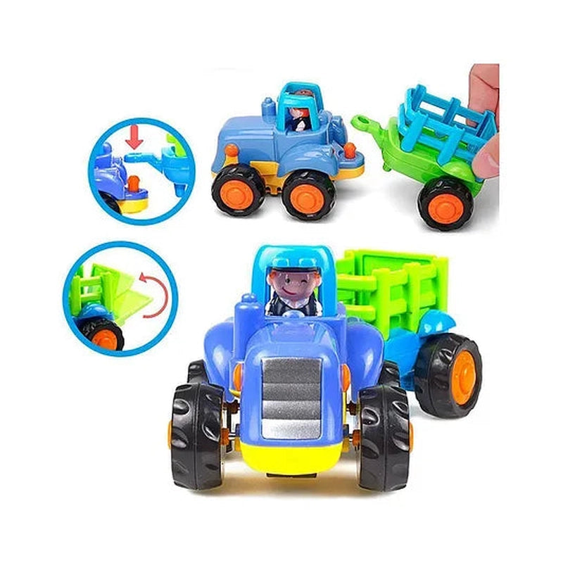 Push And Go Unbreakable Construction Vehicle Toy Set Of 4