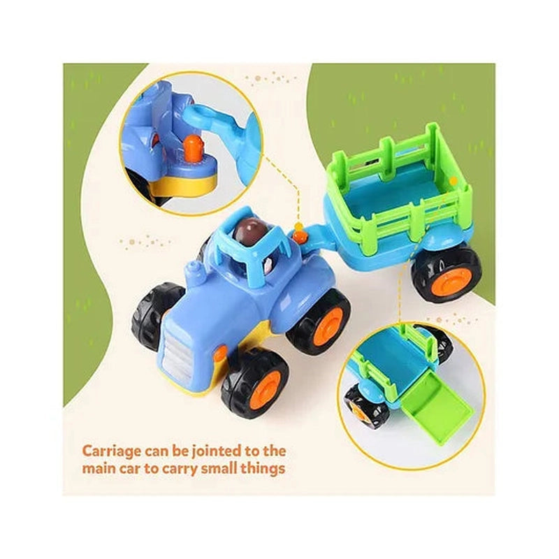 Push And Go Unbreakable Construction Vehicle Toy Set Of 4