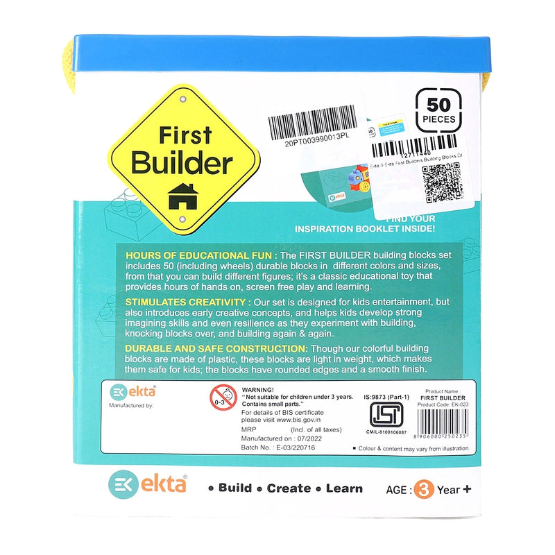 Ekta First Builders Building Blocks (50 pieces)