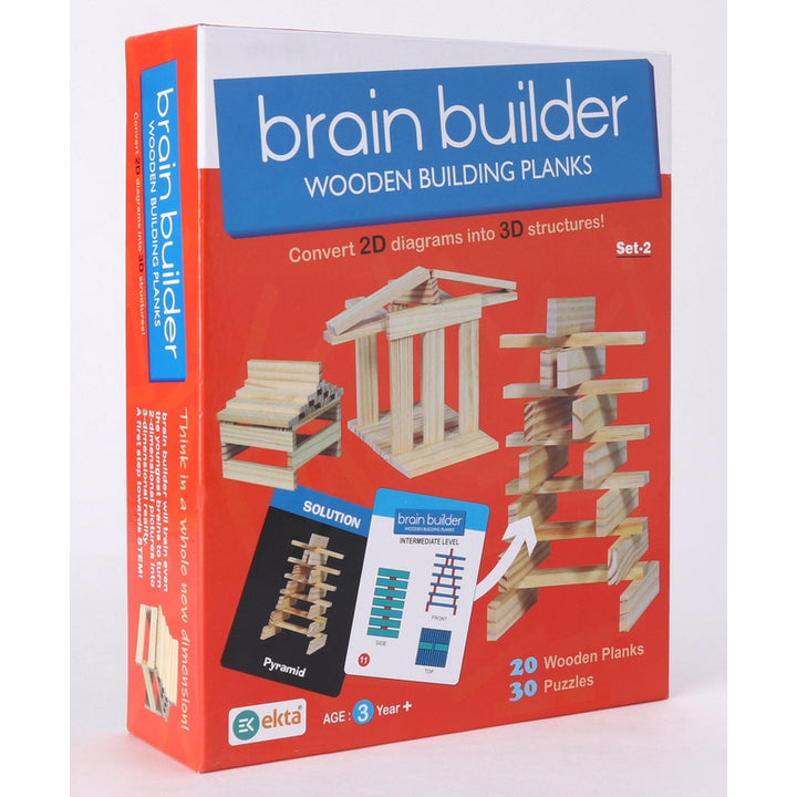 Ekta Brain Builder Wooden Building Planks (Set-2)