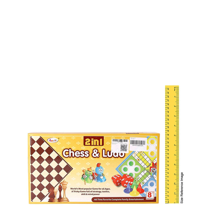 Annie 2 in 1 Chess & Ludo Small Board Game (4 Years till Grown Ups)