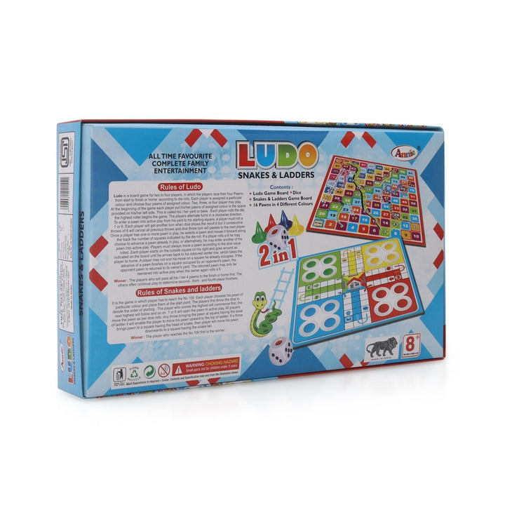 Annie 2 in 1 Ludo, Snakes & Ladders Senior Board Game