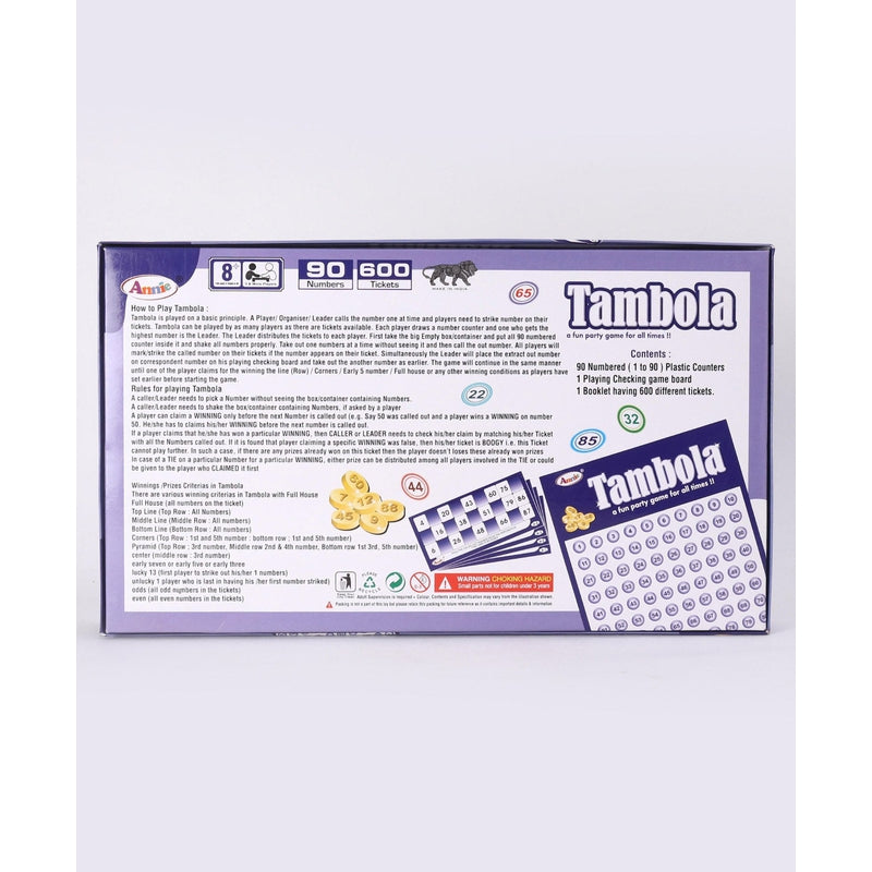 Annie Tambola Board Game with 600 Tickets