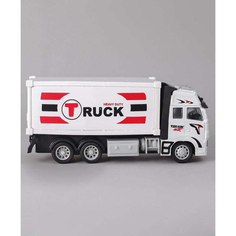 Annie Cargo Container Truck | Die-Cast Metal Pull Back | 1:38 Scaled Model - White