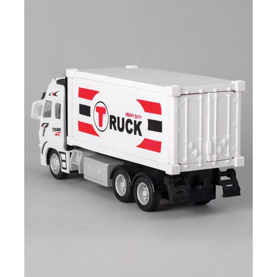 Annie Cargo Container Truck | Die-Cast Metal Pull Back | 1:38 Scaled Model - White