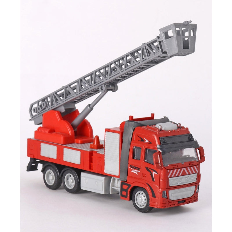 Annie Fire Extinguisher Truck | Die-Cast Metal Pull Back | 1:38 Scaled Model - Red