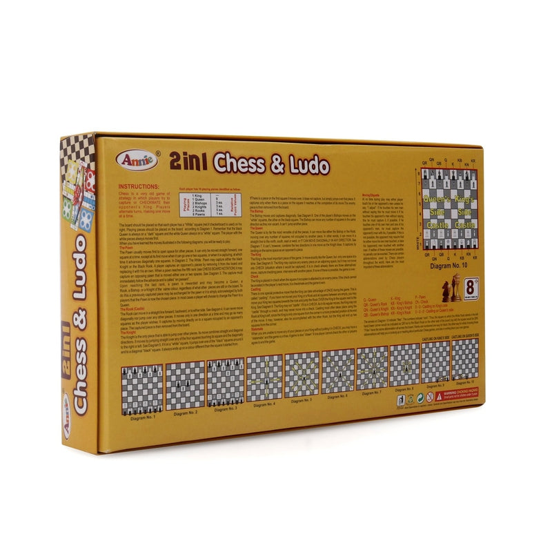 Annie 2 in 1 Chess & Ludo Big Board Game