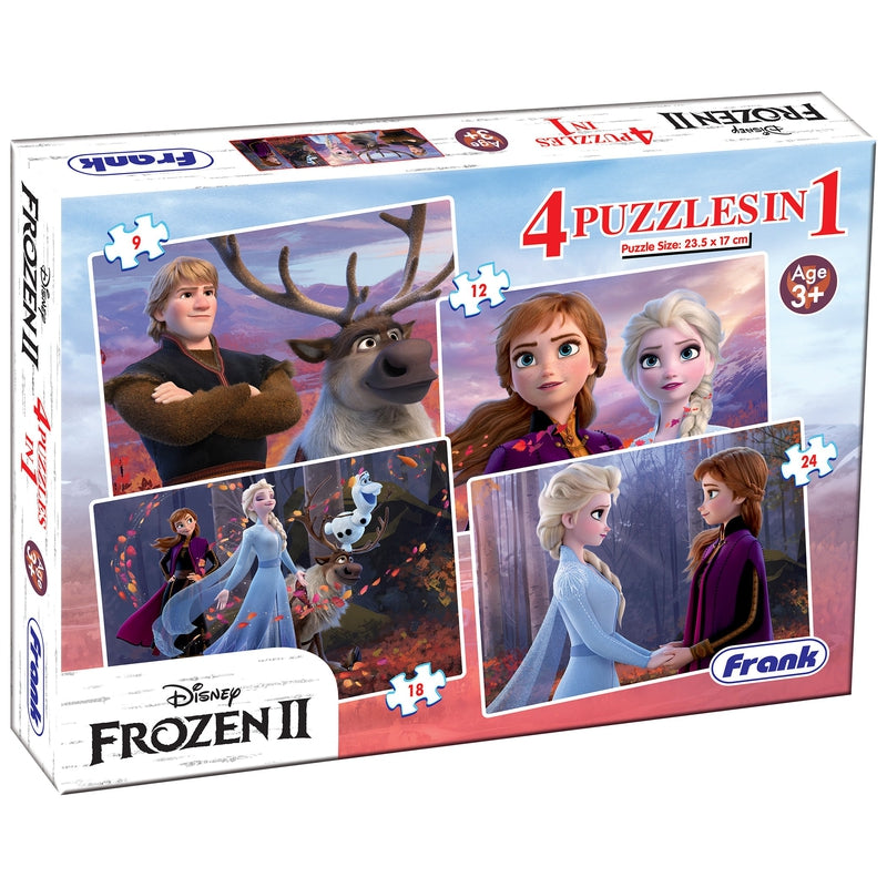 Frozen 2 - 4 in 1 Puzzle - 9, 12, 18 & 24 Pieces