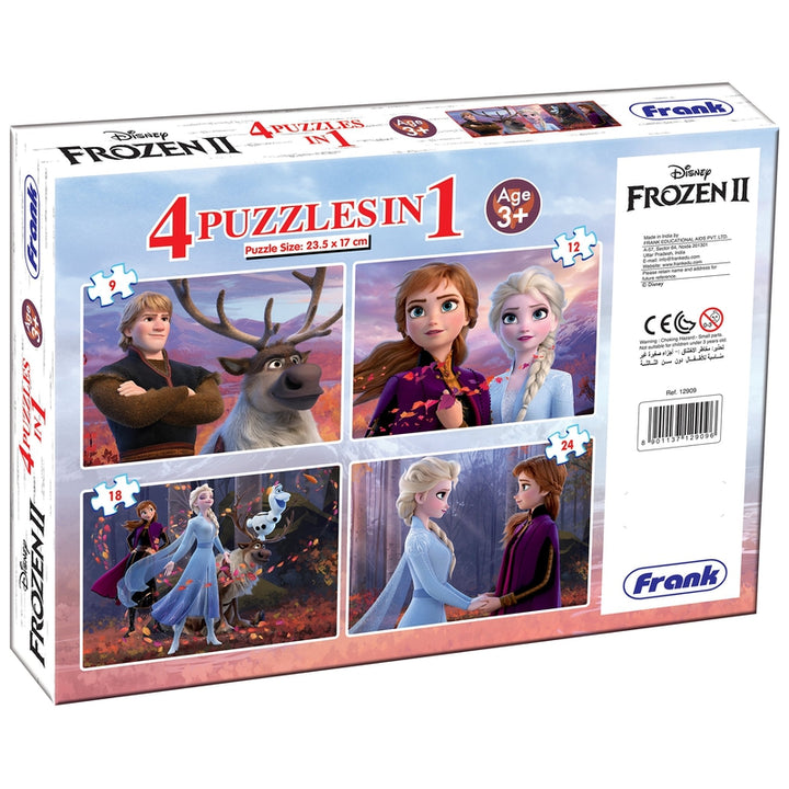 Frozen 2 - 4 in 1 Puzzle - 9, 12, 18 & 24 Pieces