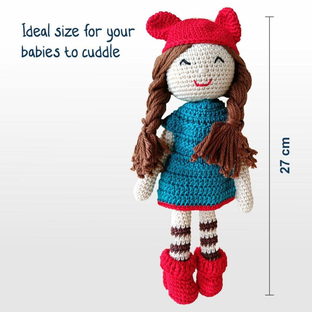 Soft Hand Knitted Crochet Cotton Thread Doll