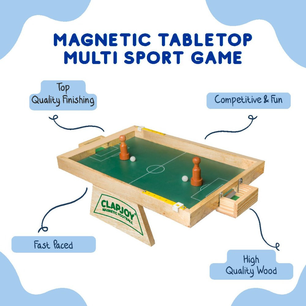 Magnetic Soccer & Hockey Multi Sport Game Set - Portable Mini Desktop Set