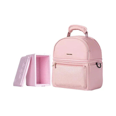 Insulated Lunch Bag with Thermos Box - Pink